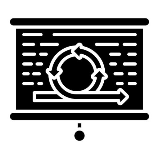 Scrum Task Board Glyph Icon