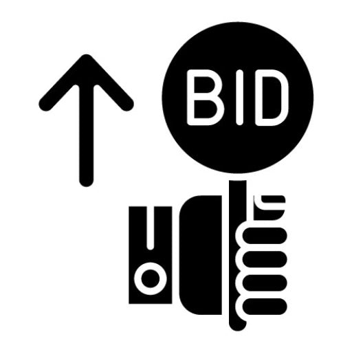 Advance Bid Glyph Icon