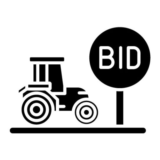 Agricultural Auction Glyph Icon