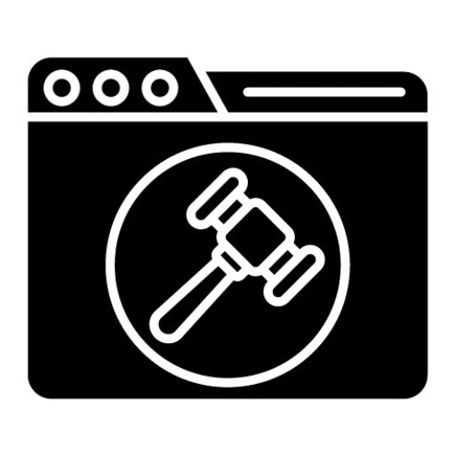 Auction Website Glyph Icon