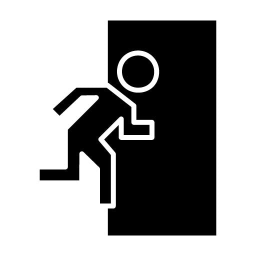 Fire Exit Glyph Icon