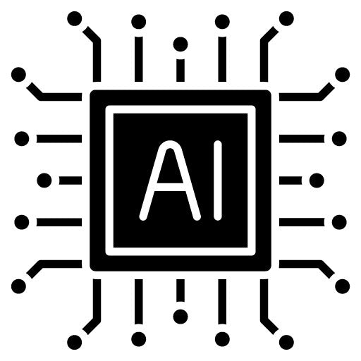 Artificial Intelligence Glyph Icon | Computer Science