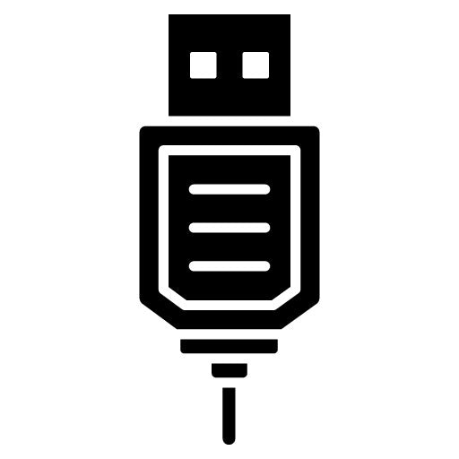 Cable Connector Glyph Icon