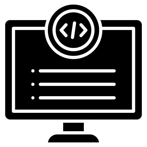 Coding Language Glyph Icon | Computer Science
