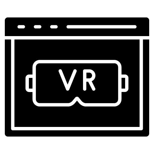 Virtual Reality Glyph Icon | Computer Science