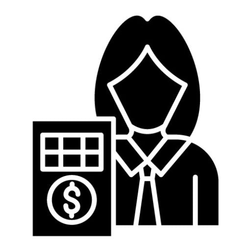 Accountant Female Glyph Icon