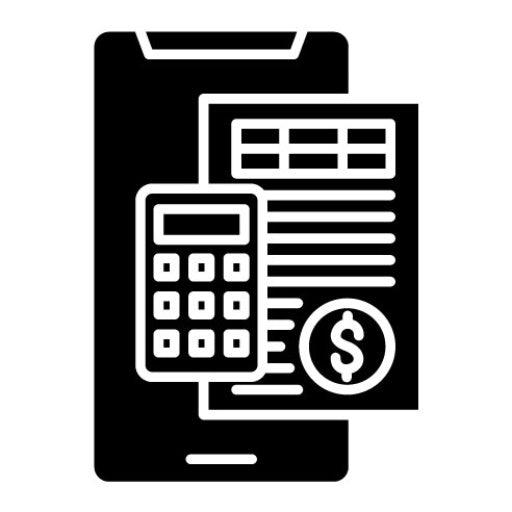 Accounting App Glyph Icon