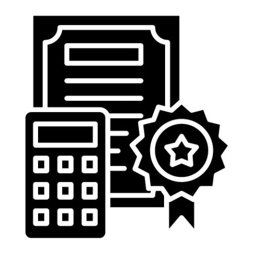 Accounting Certificate Glyph Icon