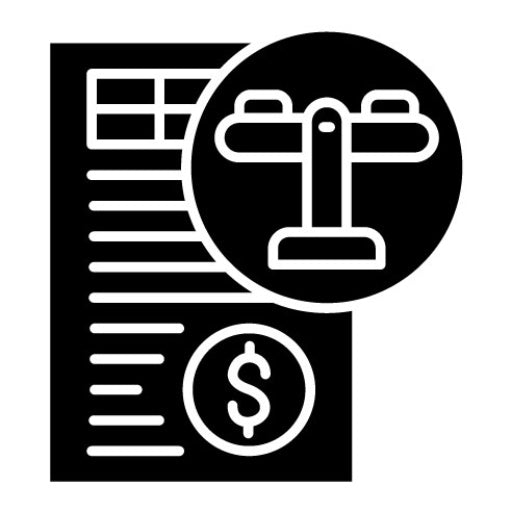 Accounting Equation Glyph Icon