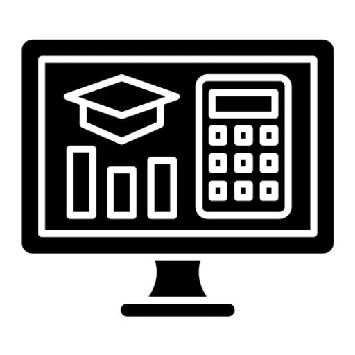 Accounting Online Course Glyph Icon
