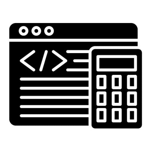 Accounting Software Glyph Icon