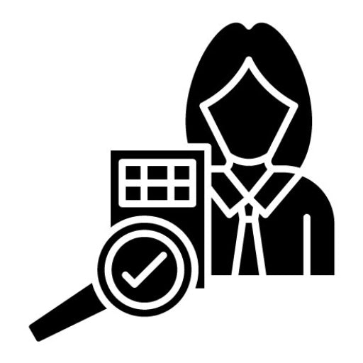 Auditor Female Glyph Icon