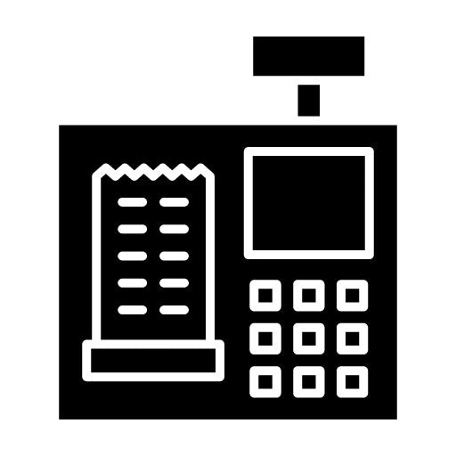 Cash Register Glyph Icon | Mall