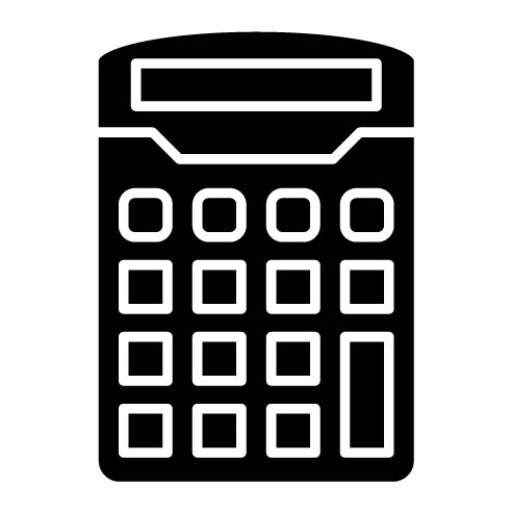 Math Calculator Glyph Icon | Accounting