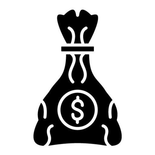 Money Bag Glyph Icon