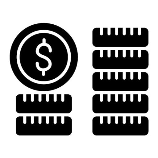 Money Coins Glyph Icon