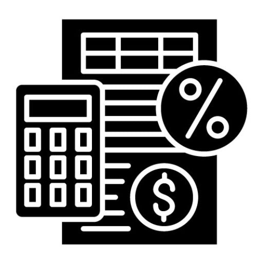 Tax Accounting Glyph Icon
