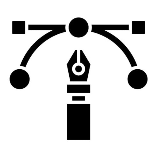 Arch Point And Pen Glyph Icon