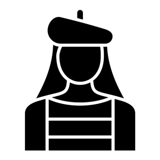 Artist Female Glyph Icon