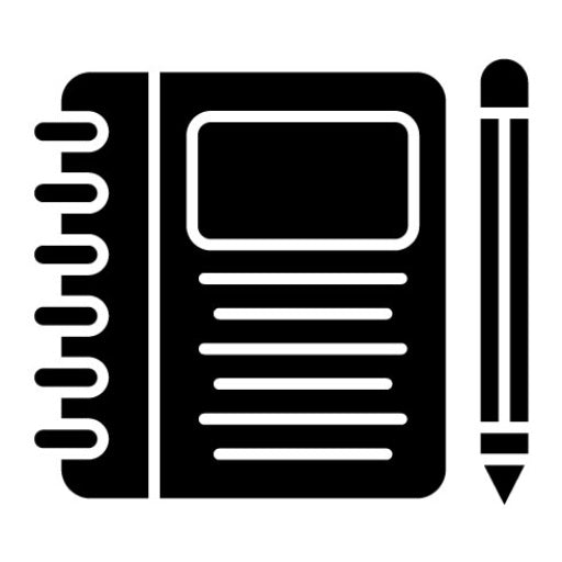 Notebook Glyph Icon | Creativity