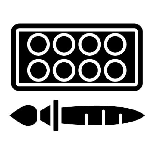 Watercolors Glyph Icon