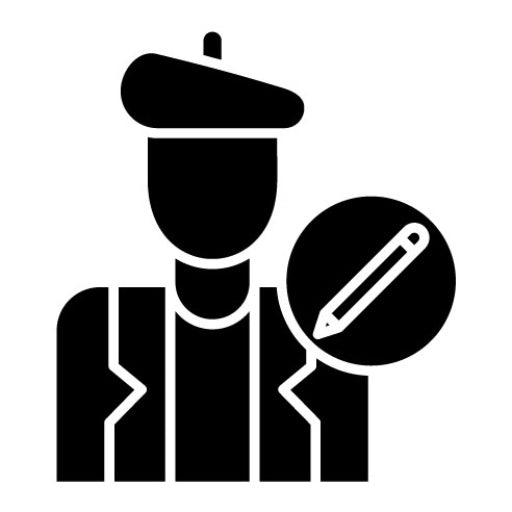 Writer Male Glyph Icon