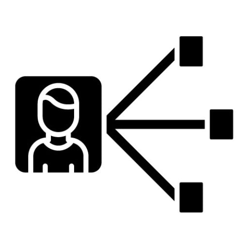 Business Networking Glyph Icon | Recruitment Agency