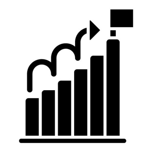 Career Growth Glyph Icon | Recruitment Agency