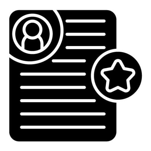 Good Resume CV Glyph Icon