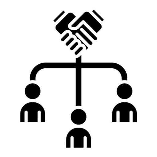 Relationship Glyph Icon | Recruitment Agency