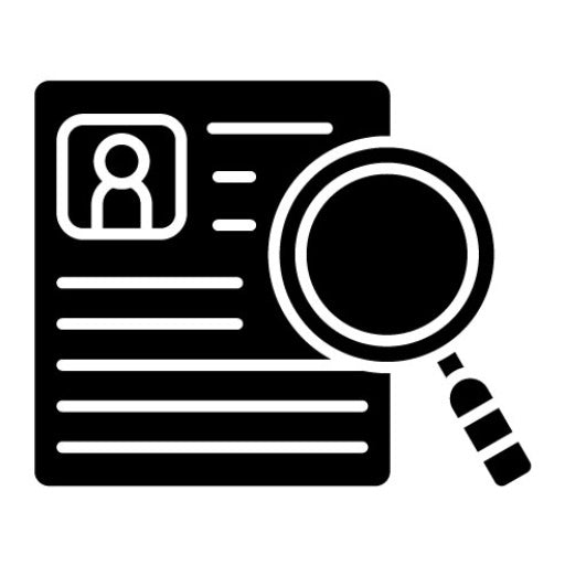 Resume Keyword Scanner Glyph Icon