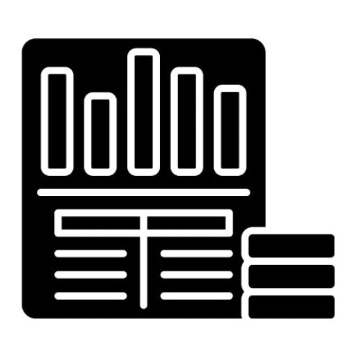 Balance Sheet Glyph Icon | Finance