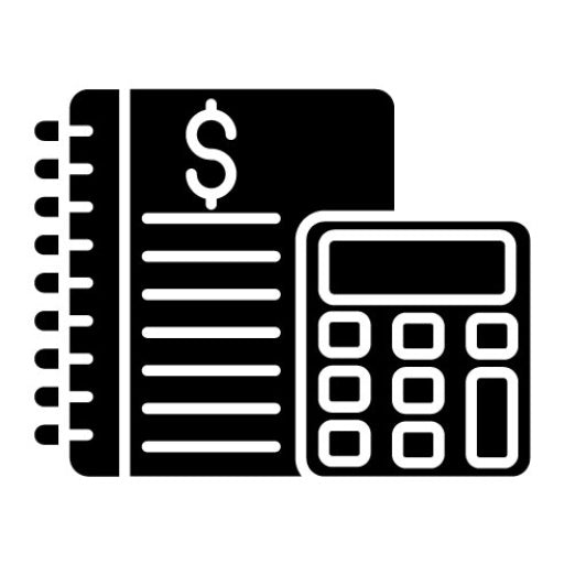 Book Keeping Glyph Icon | Finance
