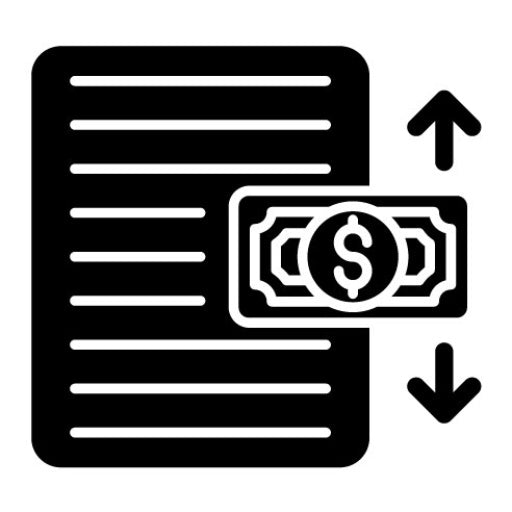 Cash Flow Statement Glyph Icon | Finance