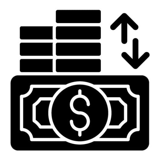 Cash Flow Glyph Icon | Finance