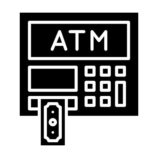 ATM Glyph Icon | Mall