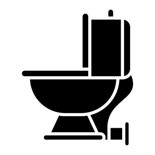 Toilet Glyph Icon | Plumbing