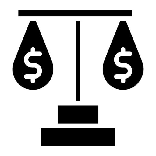 Balanced Budget Glyph Icon