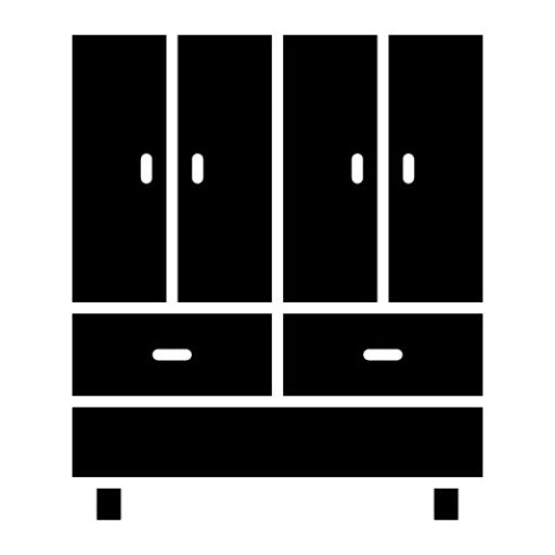 Wardrobe Glyph Icon | Homeware