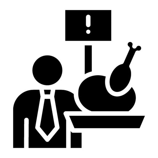 Rubber Chicken Circuit Glyph Icon