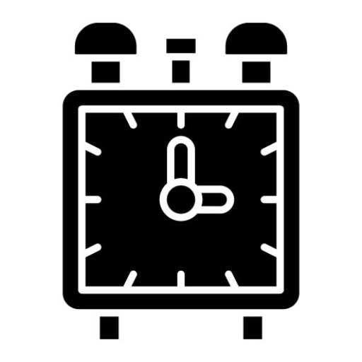 Alarm Clock Glyph Icon