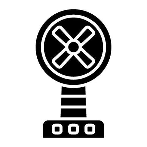 Stand Fan Glyph Icon