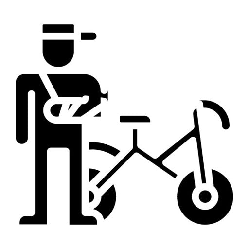 Bike Injury Glyph Icon