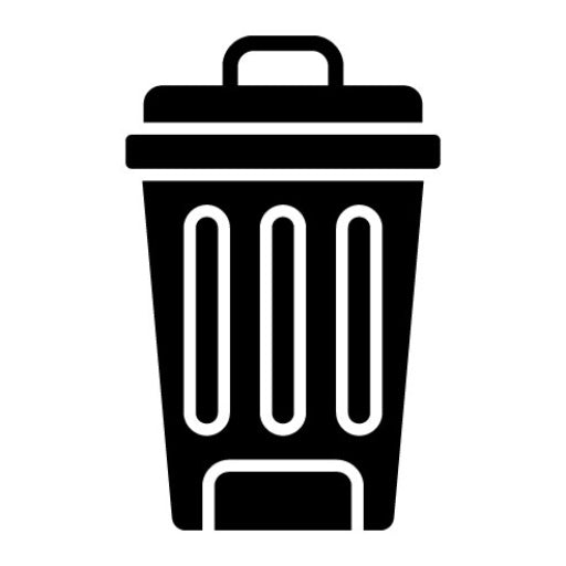 Trash Can Glyph Icon