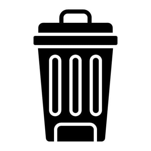 Trash Can Glyph Icon | Homeware