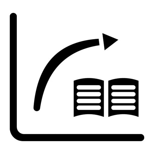 Learning Curve Glyph Icon