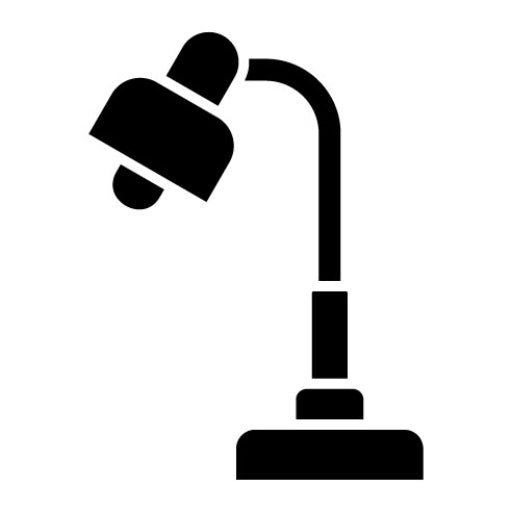 Table Lamp Glyph Icon | Homeware