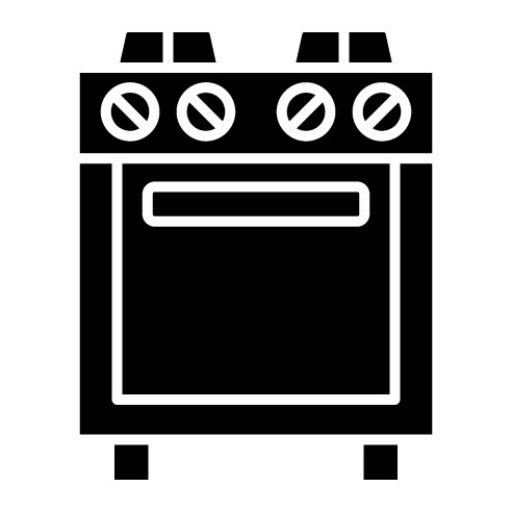 Gas Stove Glyph Icon