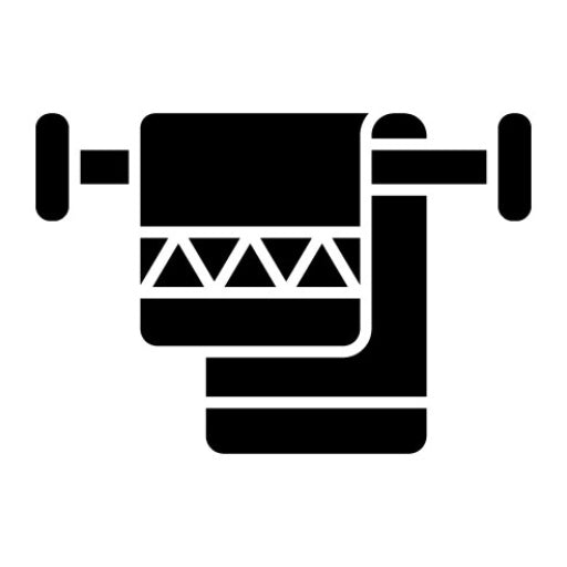 Towel Rack Glyph Icon