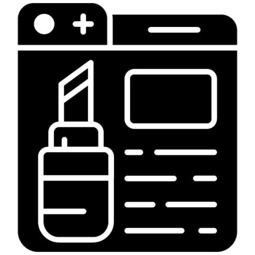 Beauty Product Glyph Icon | Web Store